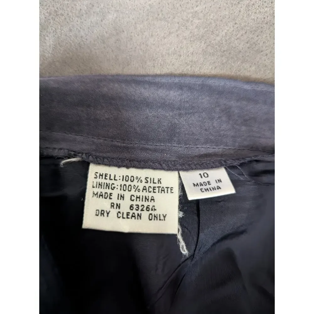 100% Silk Blue Skirt